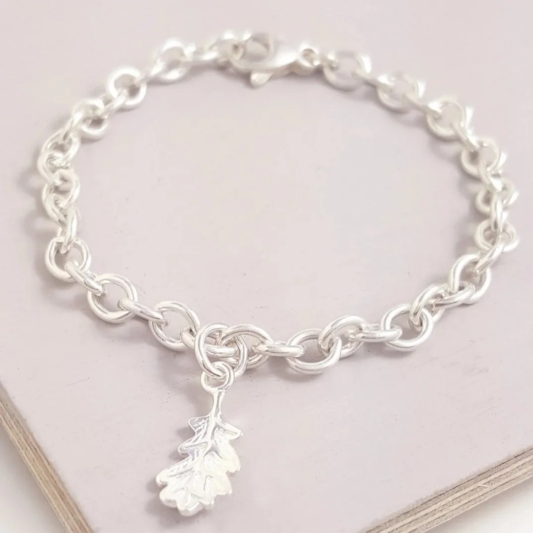 Oak Leaf Silver Charm