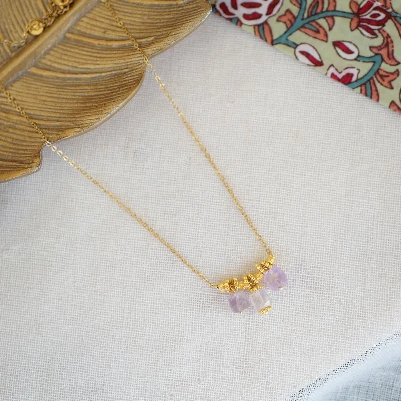 Padma Amethyst Gold Necklace