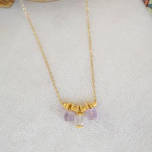 Padma Amethyst Gold Necklace