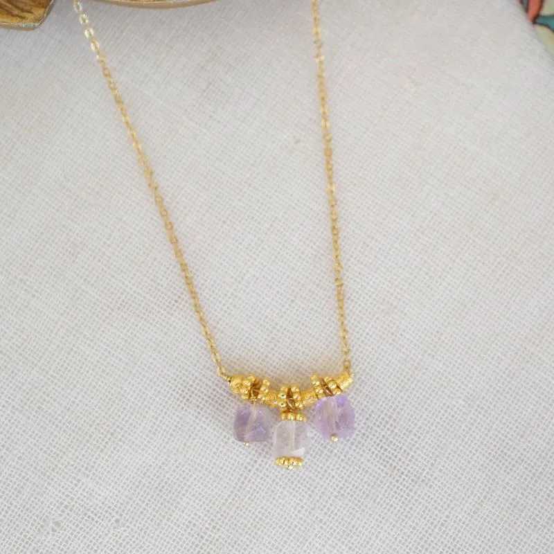 Padma Amethyst Gold Necklace