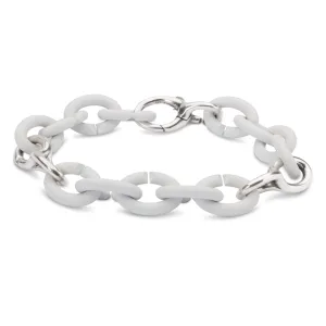 Pale Grey Pop Silver Bracelet