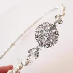 Pearl Bridal Headband Crystal