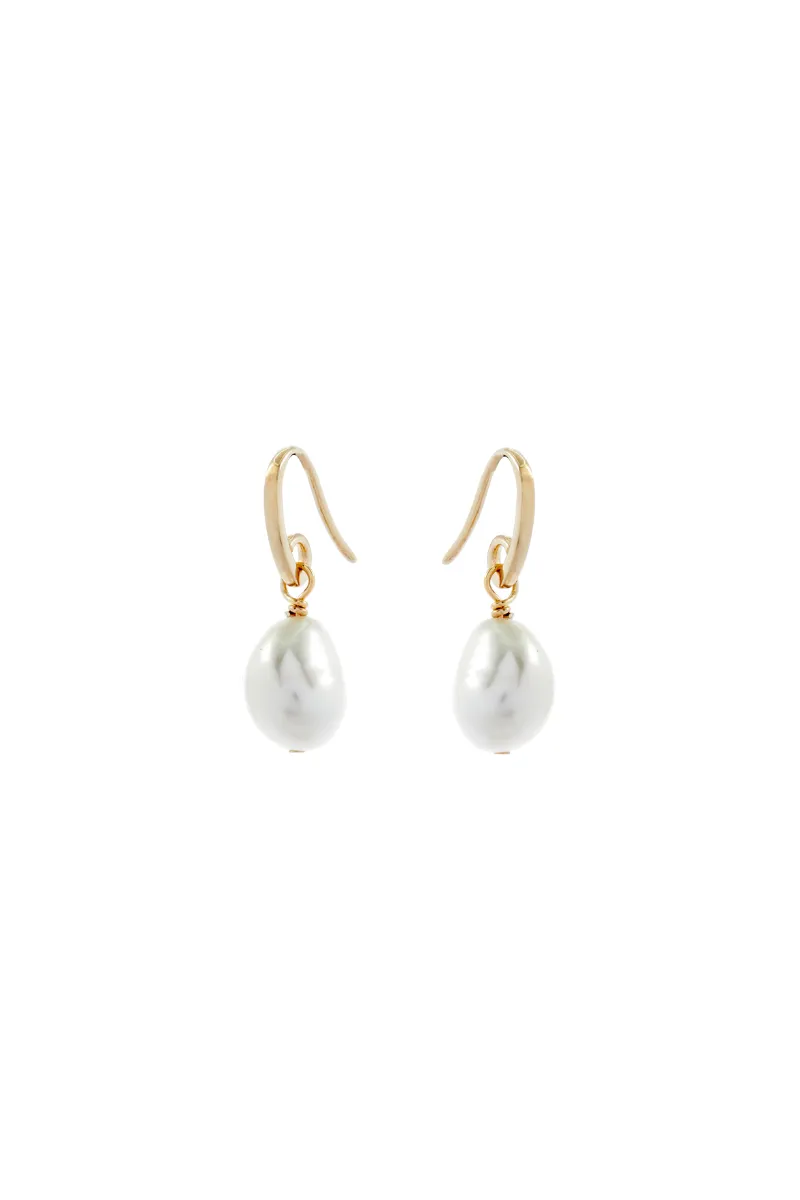 Pearl Earrings With Hooks By GA