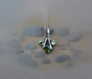 Peridot Pendant set in Sterling Silver