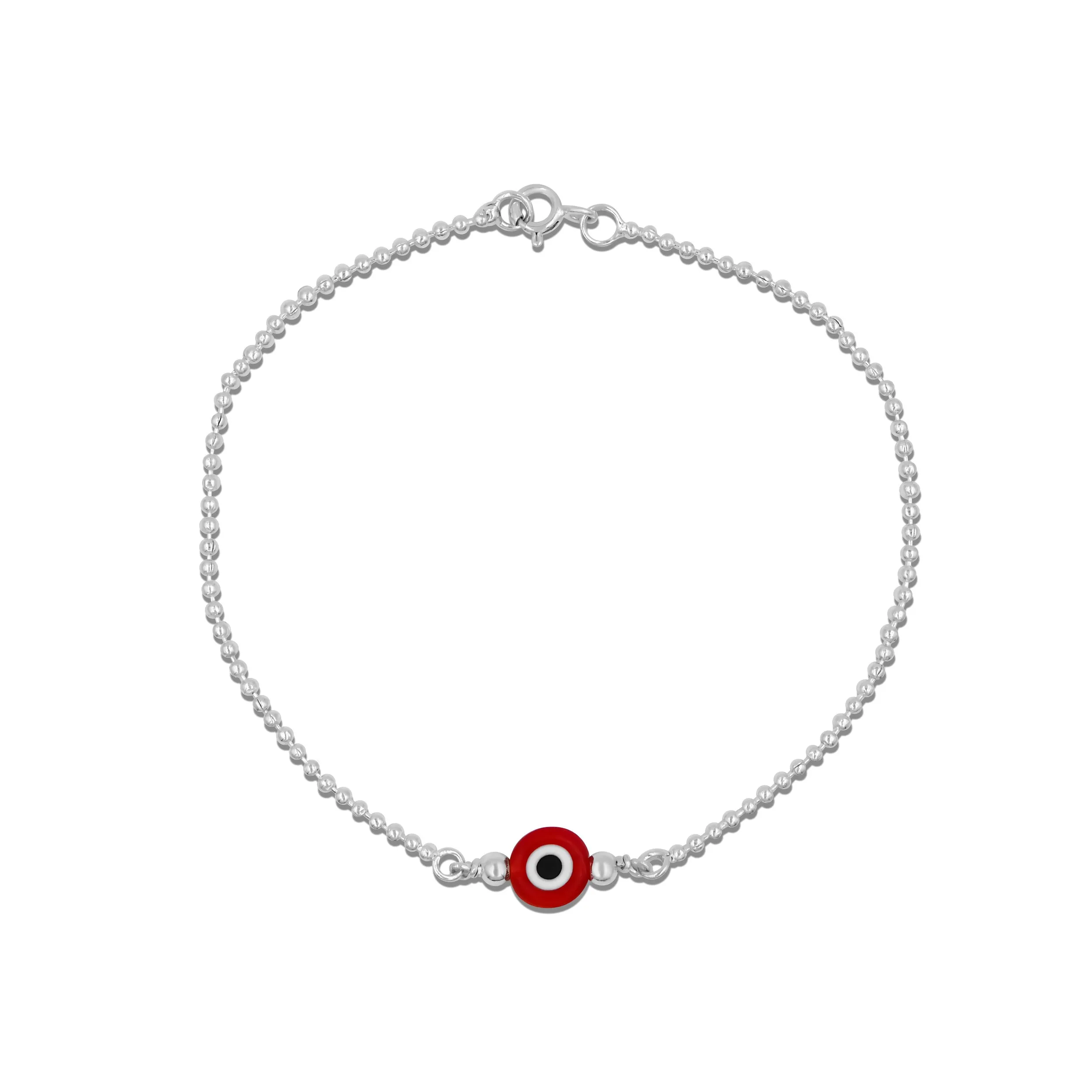 Red Evil Eye Bracelet With Adjustable Size