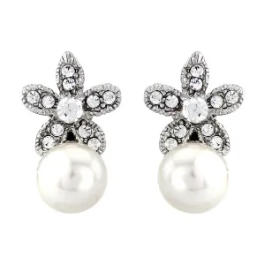 Rosalie Crystal and Pearl Earrings