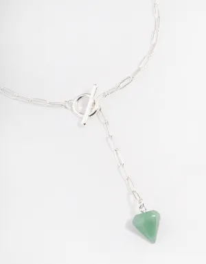 Silver Turquoise Charm T&O Necklace