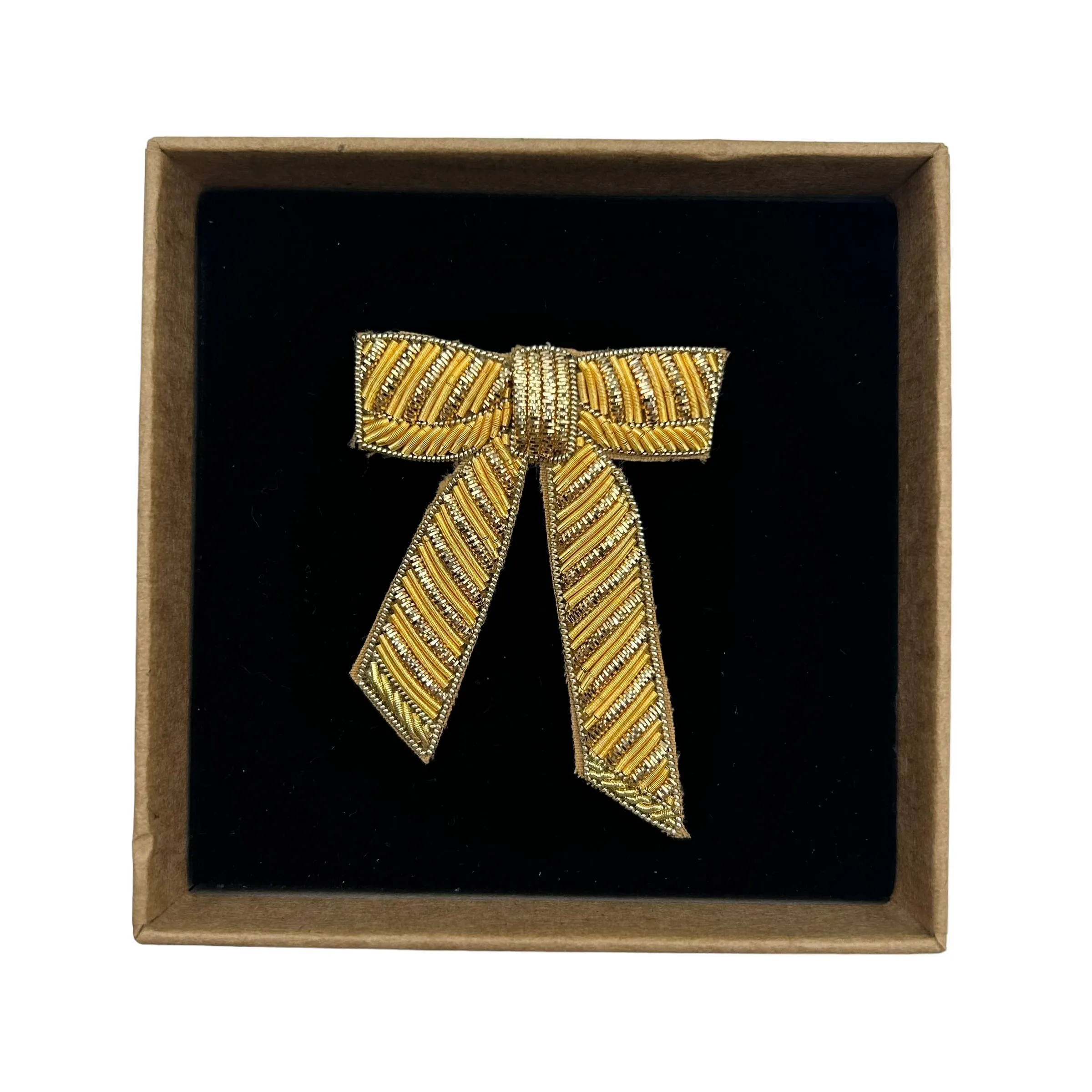 Sixton London - Gold bow brooch / pin