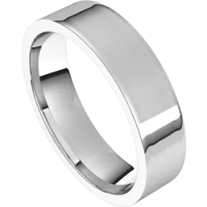 Sterling Silver 5 mm Flat Shape Light Comfort Fit Band