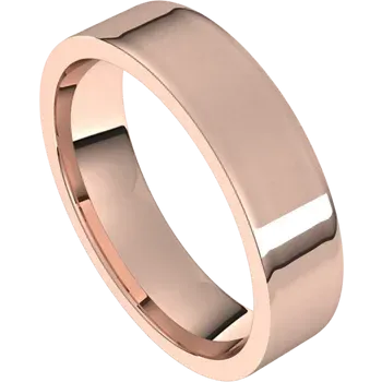 Sterling Silver 5 mm Flat Shape Light Comfort Fit Band