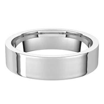 Sterling Silver 5 mm Flat Shape Light Comfort Fit Band