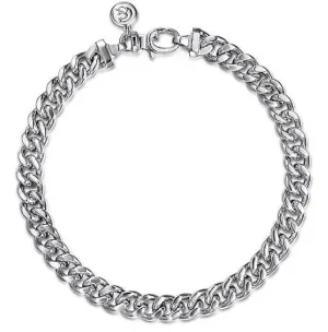 STERLING SILVER 8" Diamond Cut Curb Bracelet