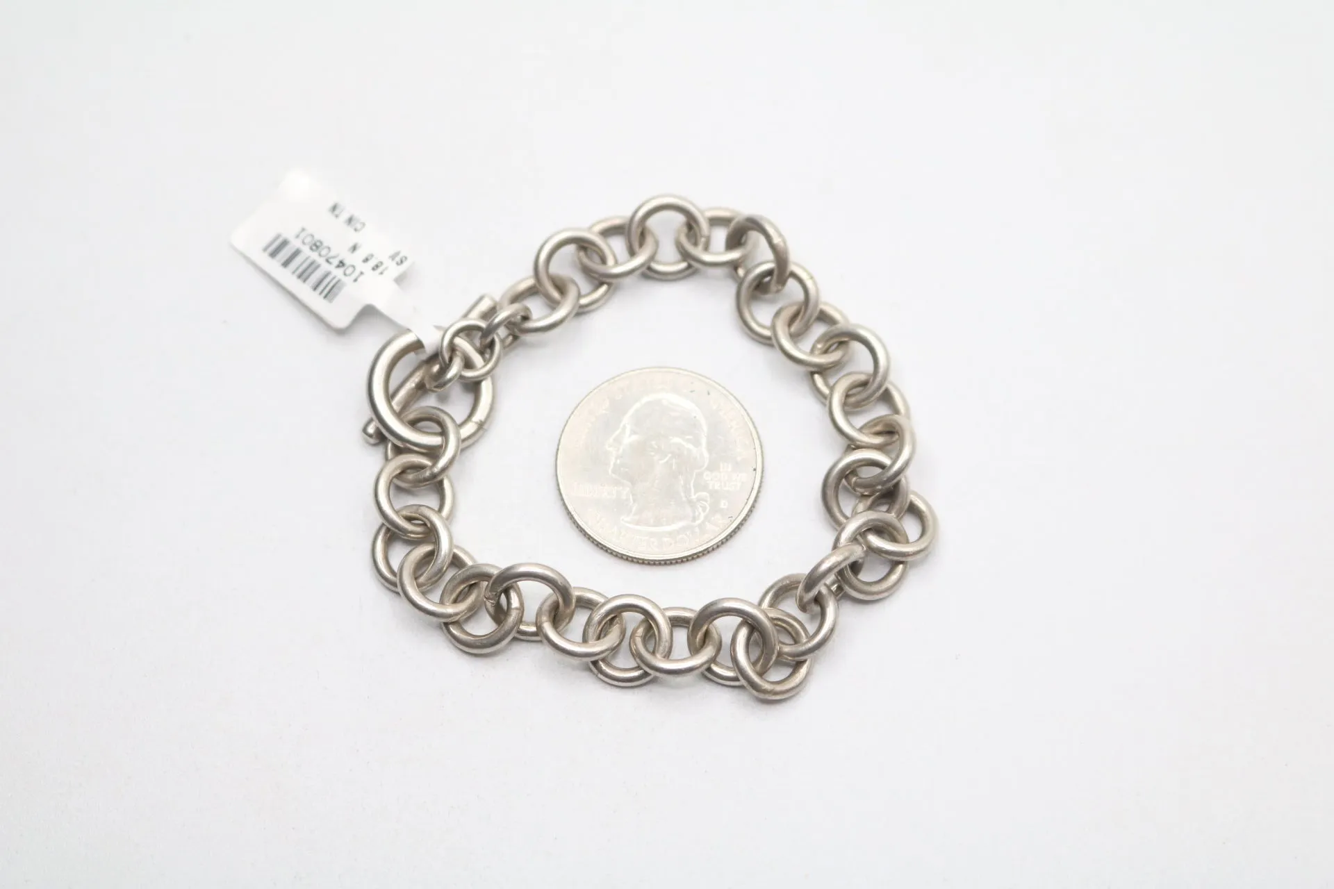 Sterling Silver Cable Style Bracelet (7 & 1/2 Inches)