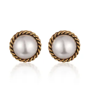 Vintage Style Pearl Studs