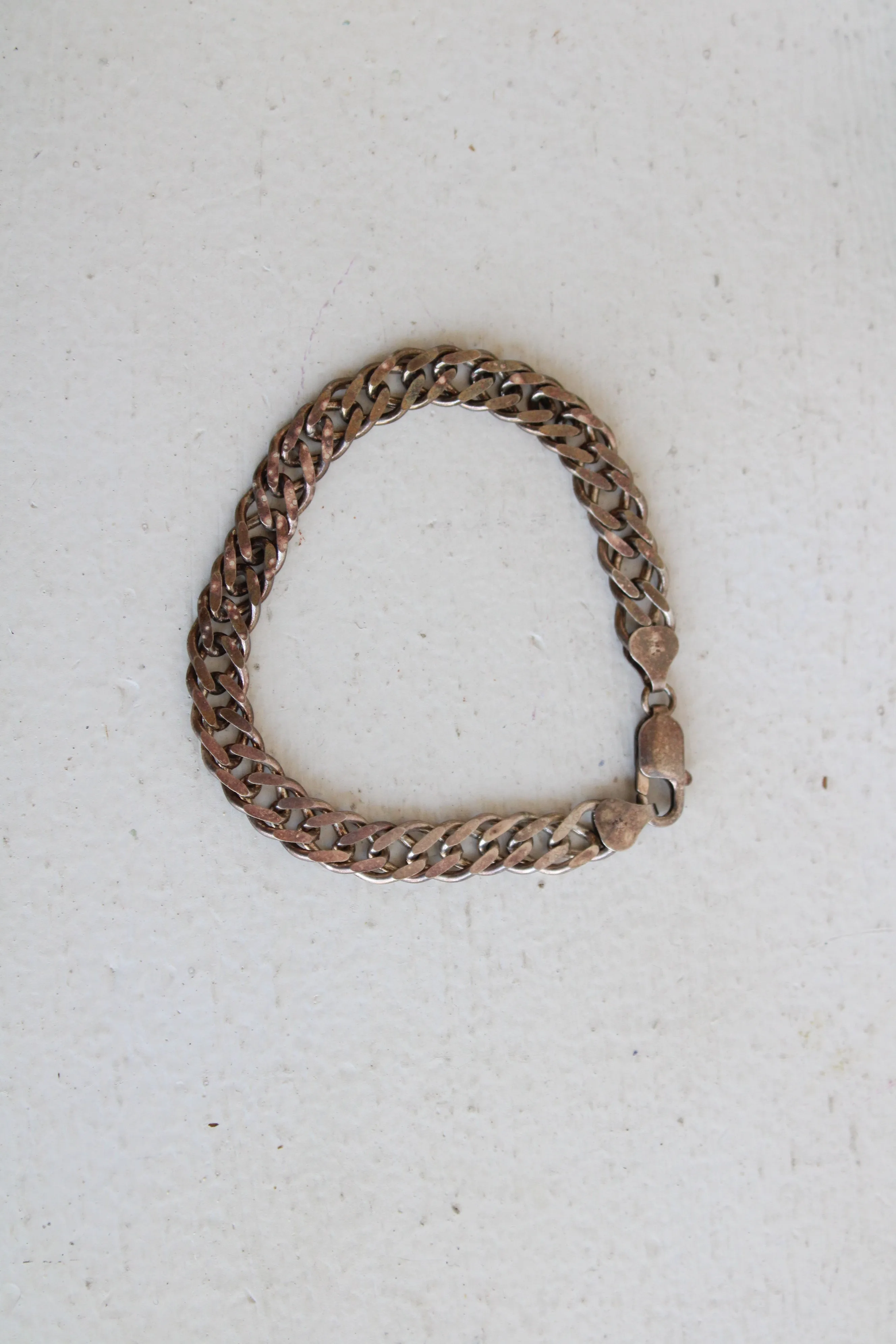 Vintage Unisex Sterling Silver Chain Bracelet