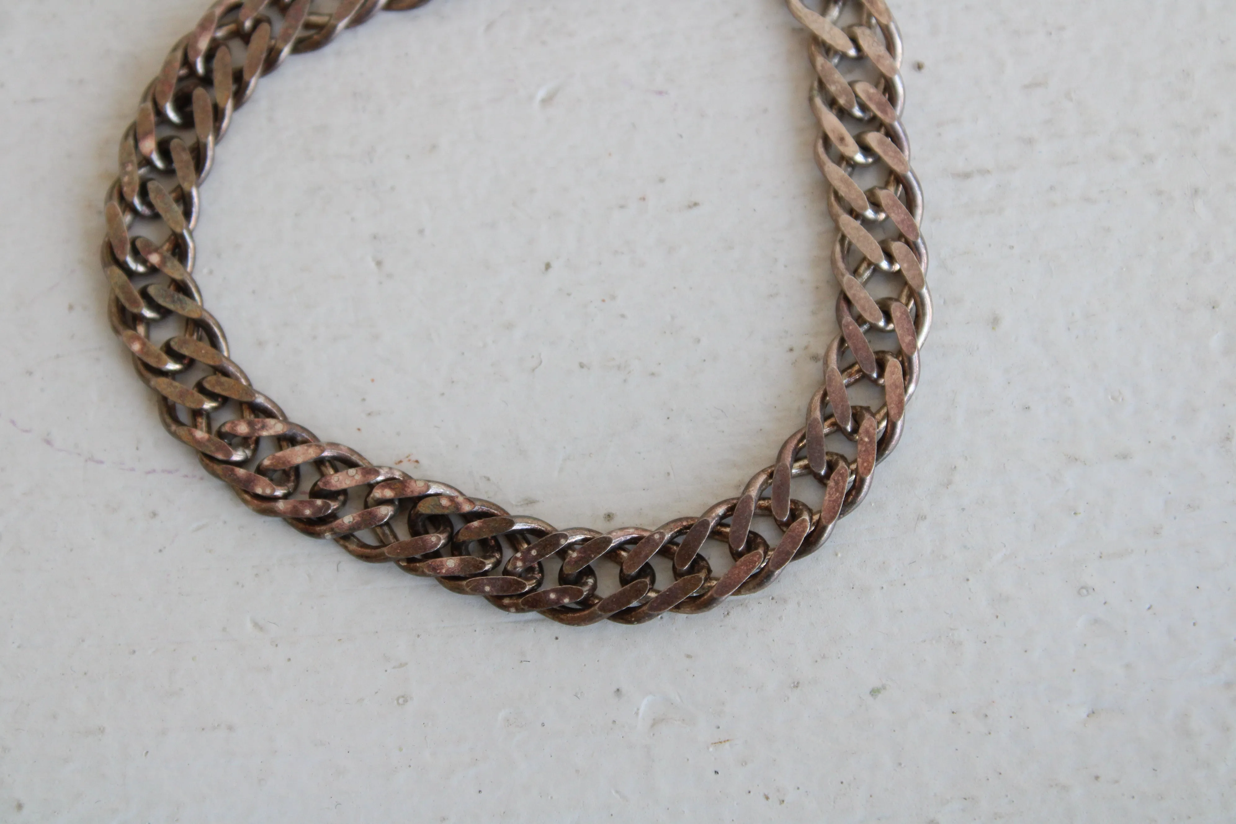 Vintage Unisex Sterling Silver Chain Bracelet