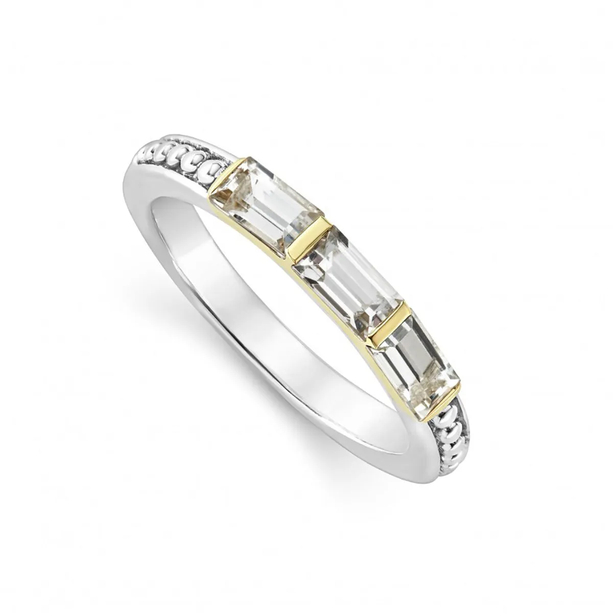 White Topaz Stacking Ring