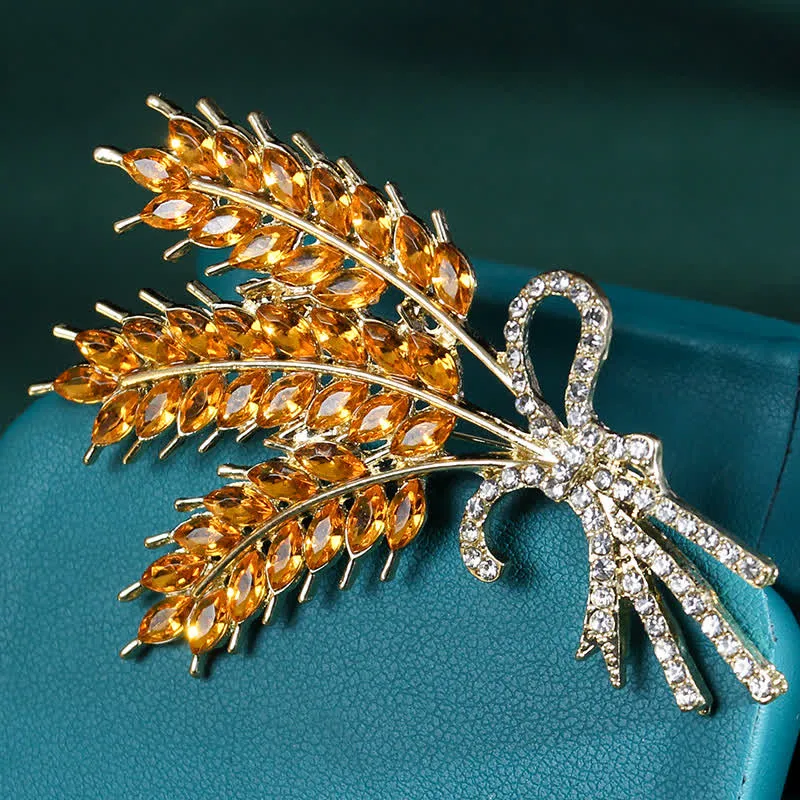 Women's Shiny Wheat Bowknot Brooch